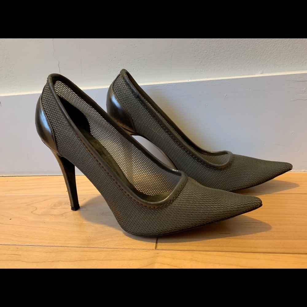 Stella McCartney Green Mesh 4” Stiletto Heel 39